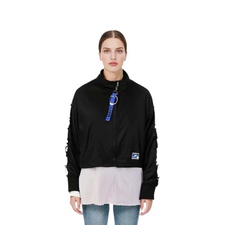 Nike Cropped Coats Women's Black 5