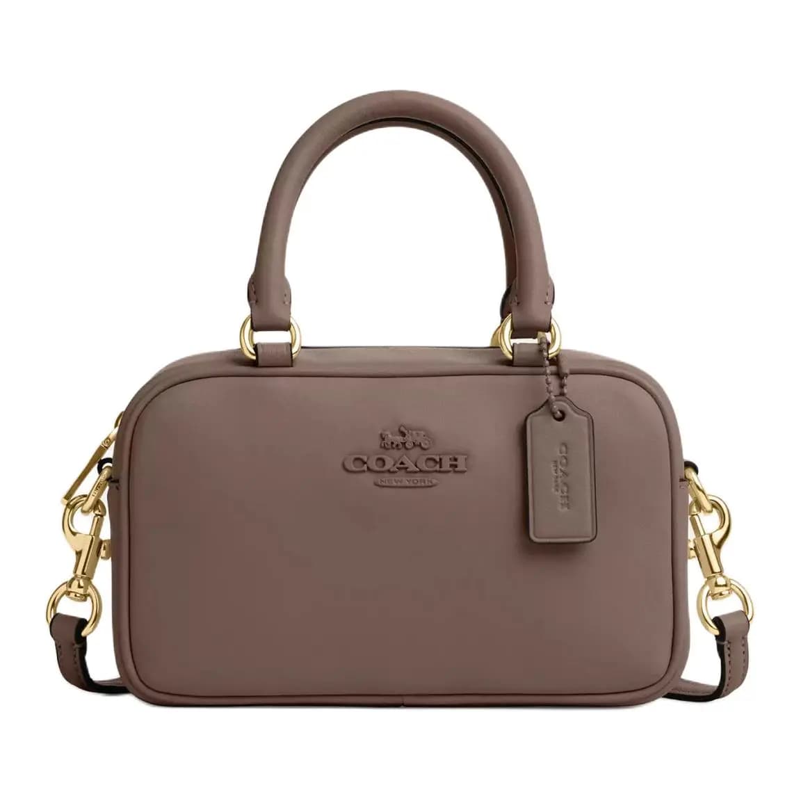 COACH Dəri Çanta Unisex Tünd Daş Rəngi
