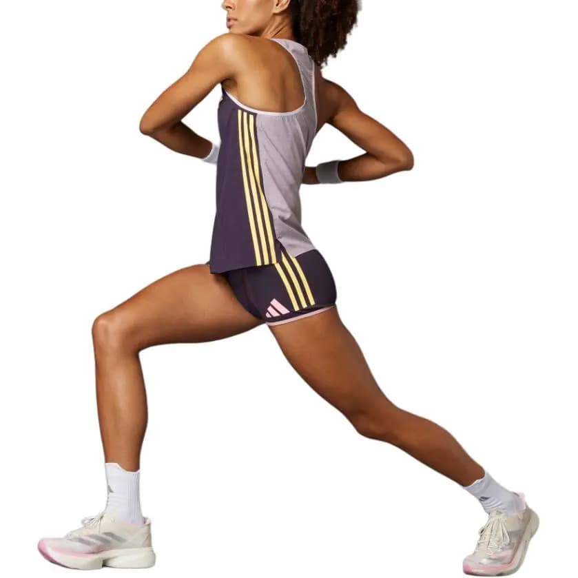 Adidas ADIZERO RUNNING BOOTY SHORTS Sports Shorts Women's Black Purple Yellow 6