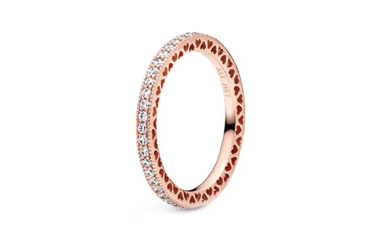 Pandora Gold Plated Rings Unisex Rose Gold 3
