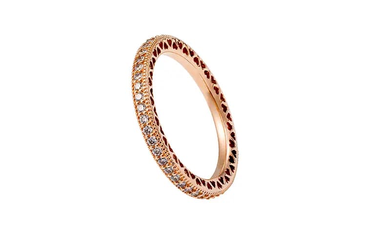 Pandora Gold Plated Rings Unisex Rose Gold 5