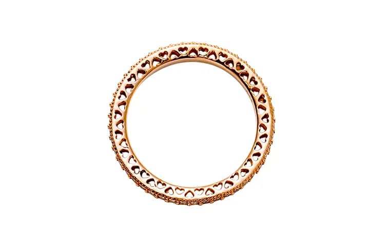 Pandora Gold Plated Rings Unisex Rose Gold 4