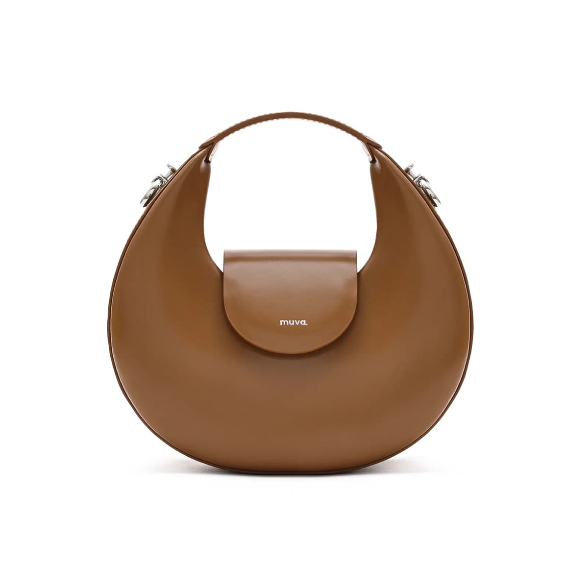 MUVA Cowhide Split Leather Handbag For Women's Premium Genuine Leather Small Crescent Women's 25