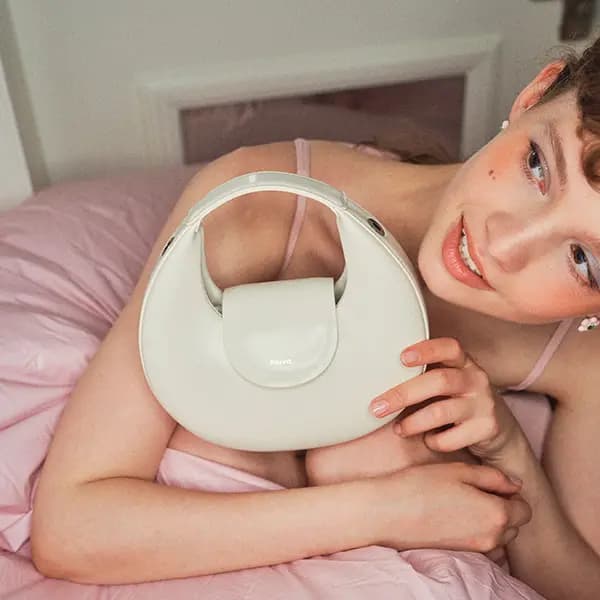 MUVA Cowhide Split Leather Handbag For Women's Premium Genuine Leather Small Crescent Women's 23