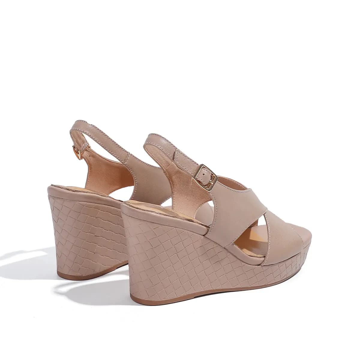 Mulinsen Simple Casual Roman Sandals About 8CM Women's Nude 4