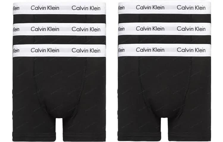 CALVIN KLEIN Kişi Alt Paltarı 3-lü Qara 5