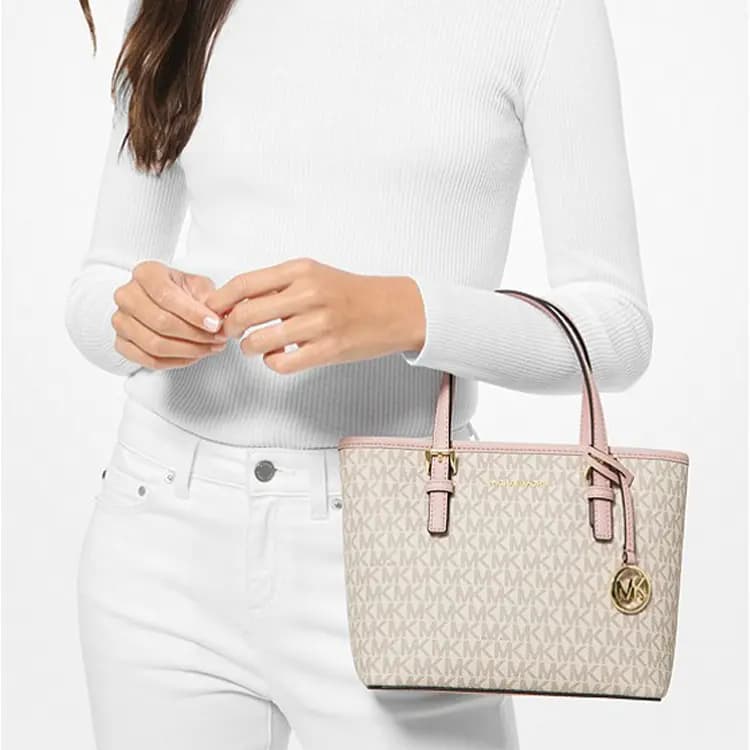 Jet Set Travel Extra Small Logo Top Zip Tote Bag 7