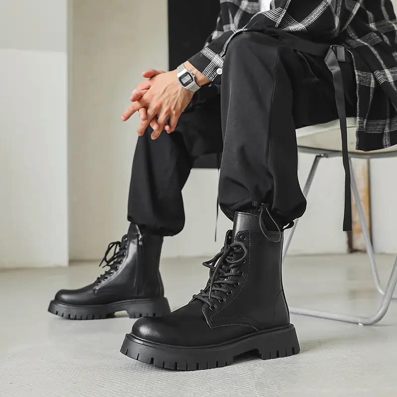 V ZERO FIVE Crew Martin Boot 3cm Men's Black 6