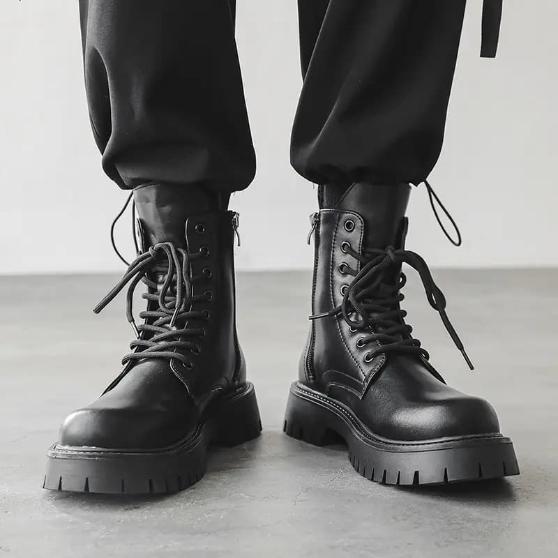 V ZERO FIVE Crew Martin Boot 3cm Men's Black 4