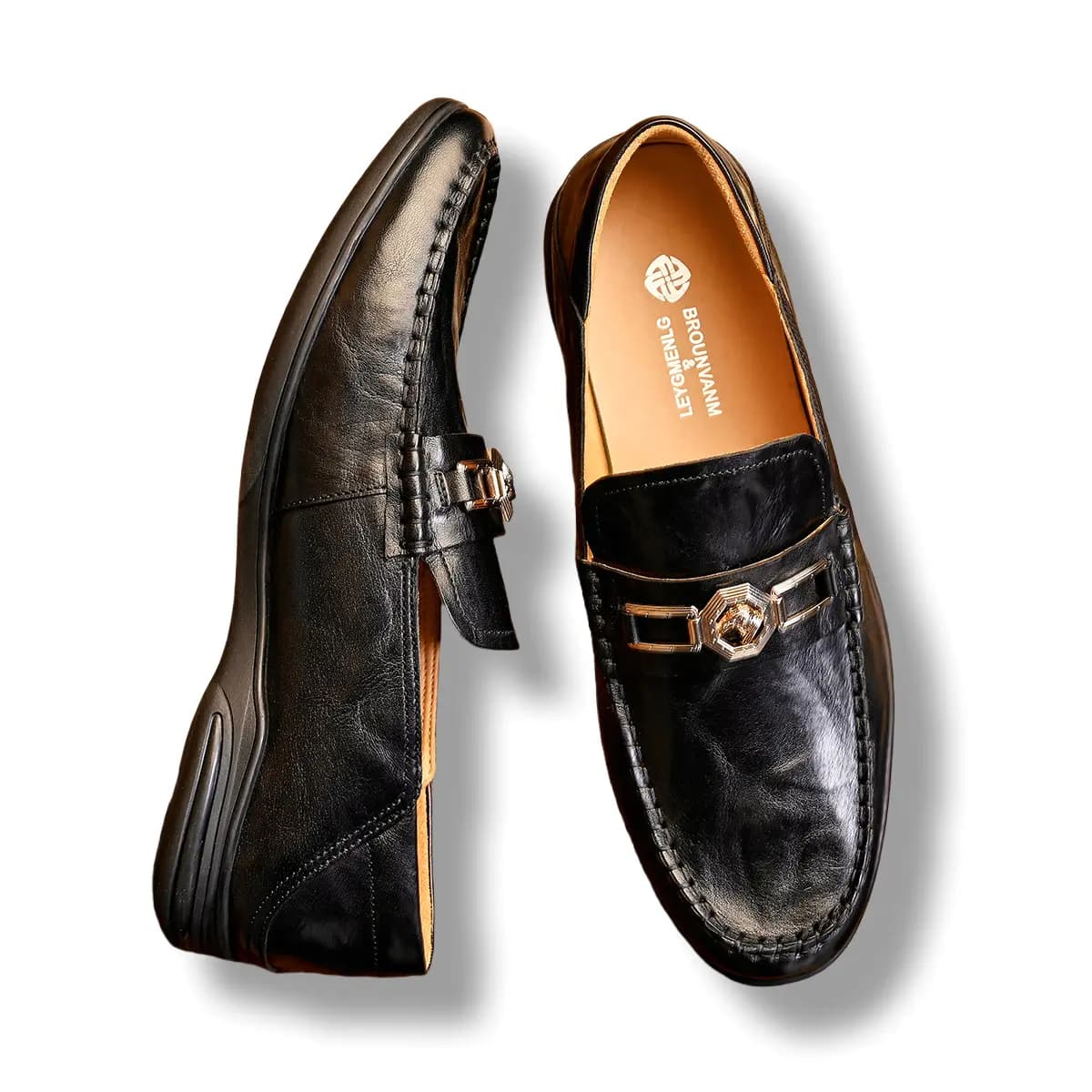 Brounvanm Gommino Loafers Men Black 6