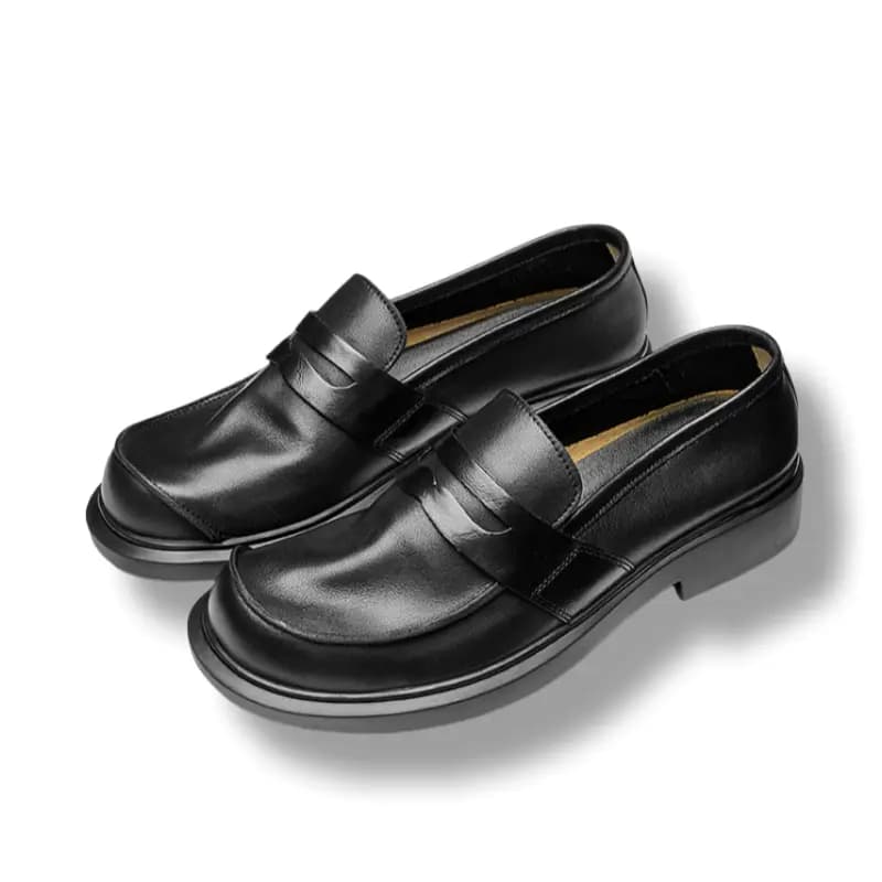 Brounvanm Top Layer Leather Fashion British Business Slip-On Casual Loafers Men's 8