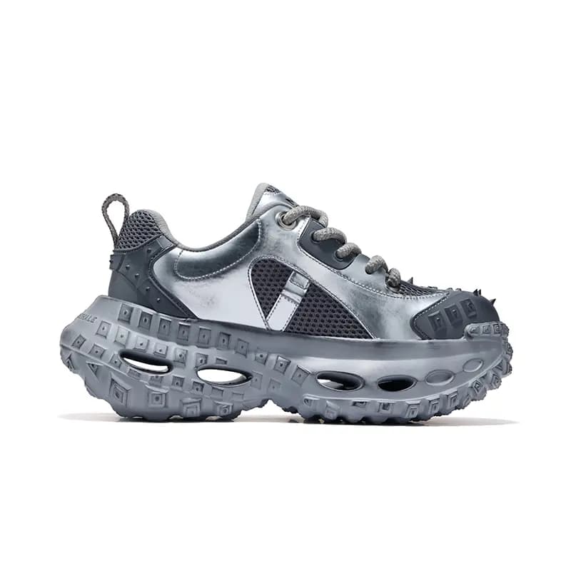 FAIRWHALE Silver River Stroll Chunky Sneakers Unisex 30