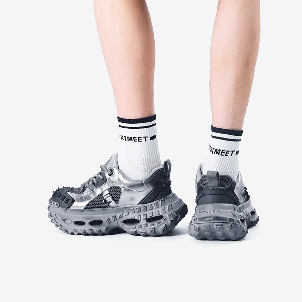 FAIRWHALE Silver River Stroll Chunky Sneakers Unisex 25