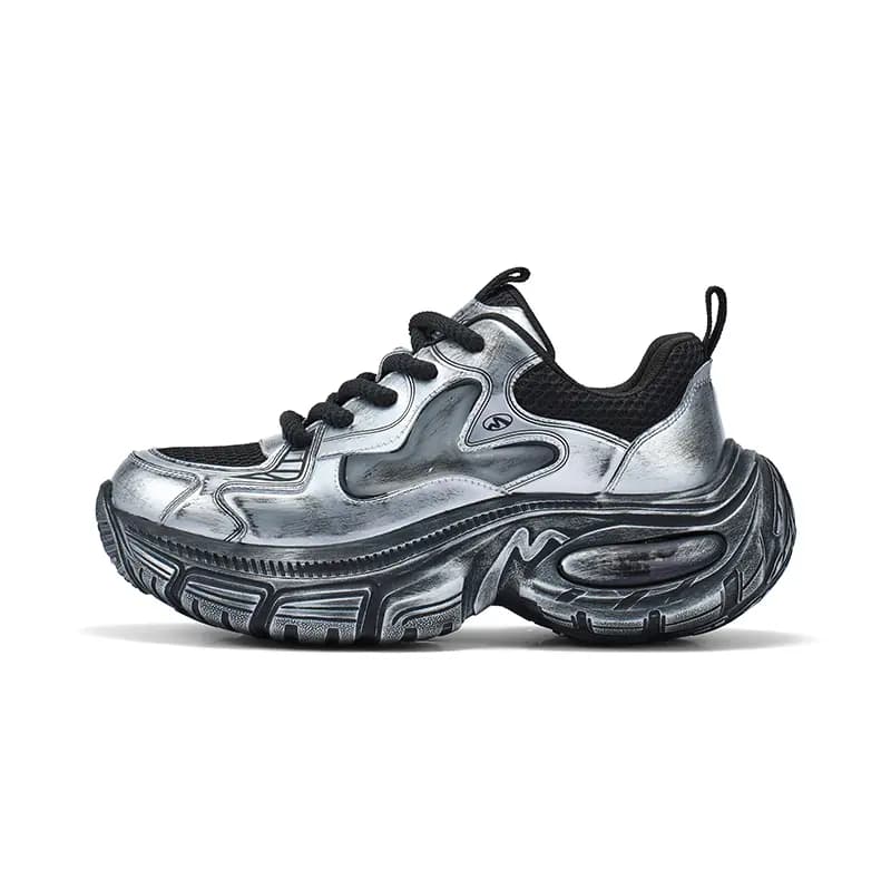 FAIRWHALE Silver River Stroll Chunky Sneakers Unisex 35