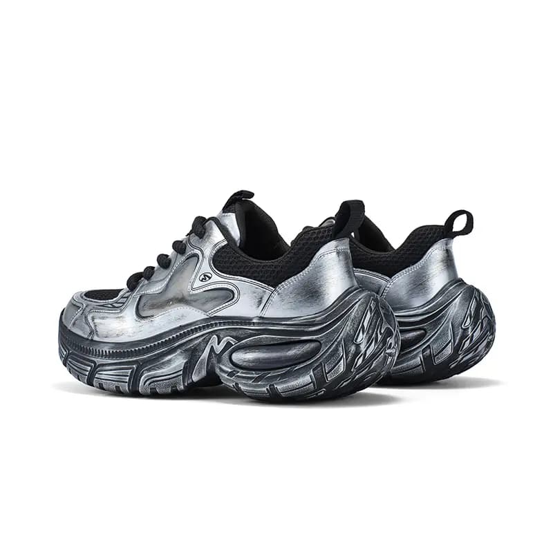 FAIRWHALE Silver River Stroll Chunky Sneakers Unisex 38