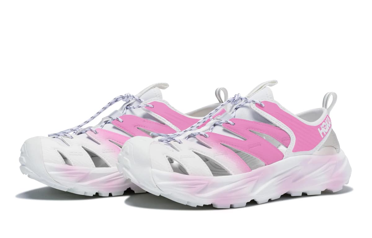 HOKA ONE ONE Hopara Series 811 Manufacture Gradient Barbie Special Shoe Box River Trekking Shoes Unisex Pink White 3