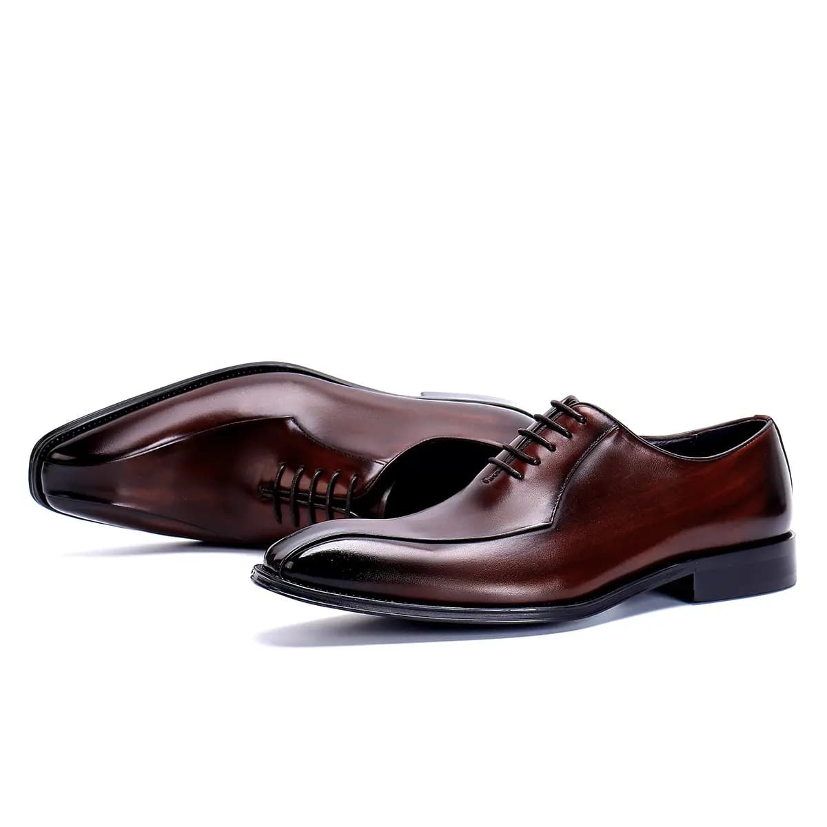 ASTON M.JAZZ Genuine Cowhide Leather Handmade British Versatile Commute Office Business Formal Leather Shoes Men's 4
