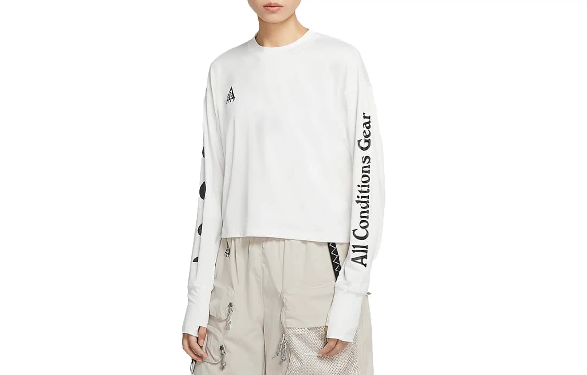 Nike ACG Qadın Crop Top Ağ