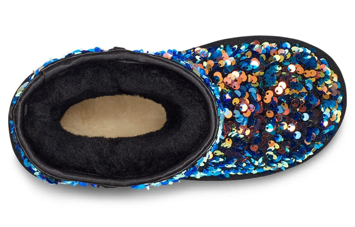 UGG Classic II Stellar Sequin Snow Boots Black Teenagers 5