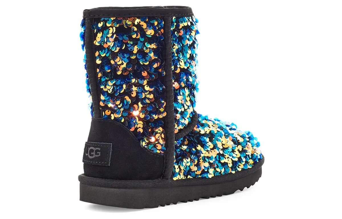 UGG Classic II Stellar Sequin Snow Boots Black Teenagers 4
