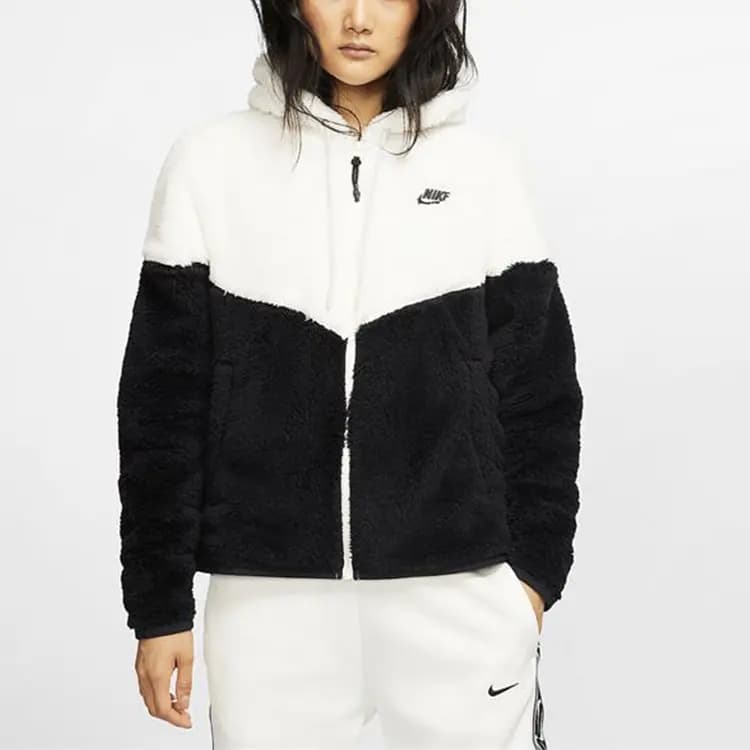 Nike Cropped Coats Women's Black/White 4