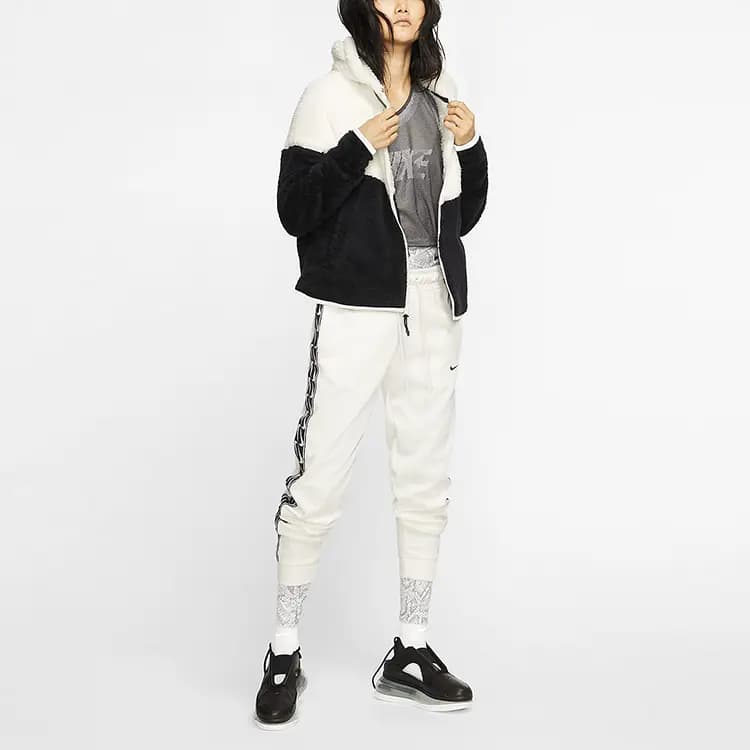 Nike Cropped Coats Women's Black/White 3
