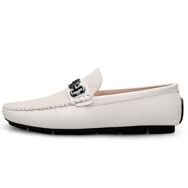 Bull Charm Split Leather Breathable Slip-On Casual Moccasin Shoes Men's 7