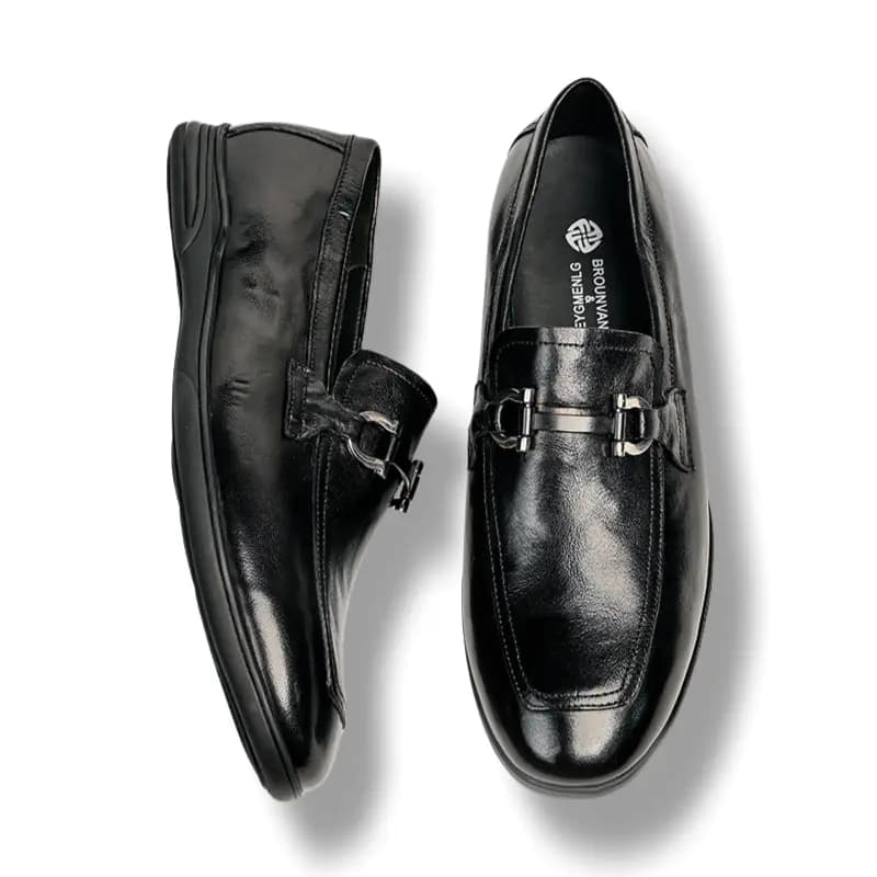 Brounvanm Top Layer Leather Fashion Comfortable Driving Shoes Men's 6