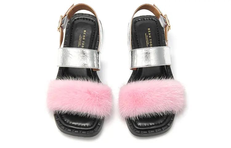 Beau Today Roman Sandals Women's Silver 5