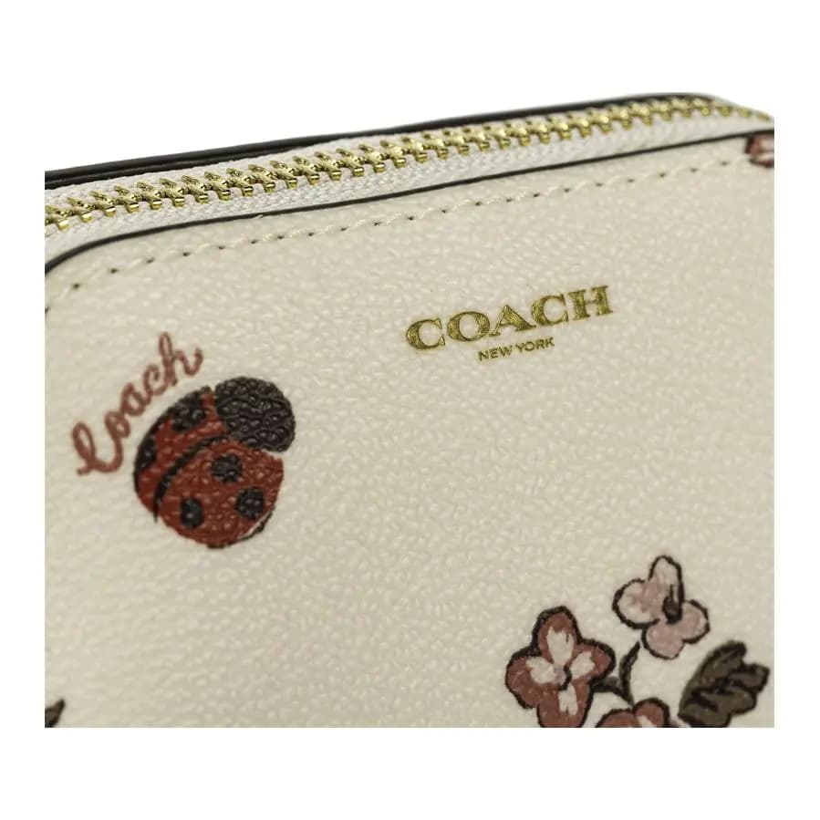 COACH Dəri Makiyaj Çantası Ağ 6