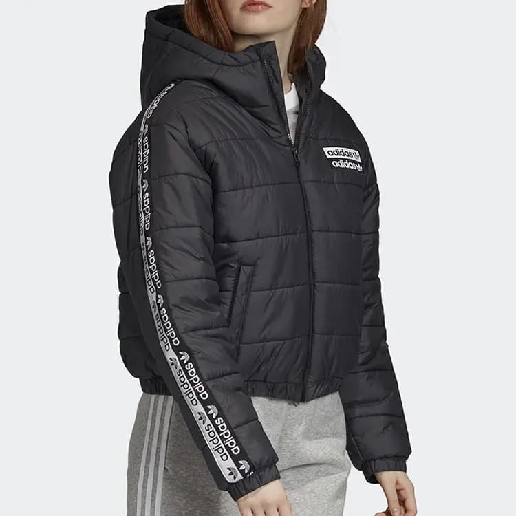 adidas Originals Padded Qısa Qadın Pencəyi Qara 6