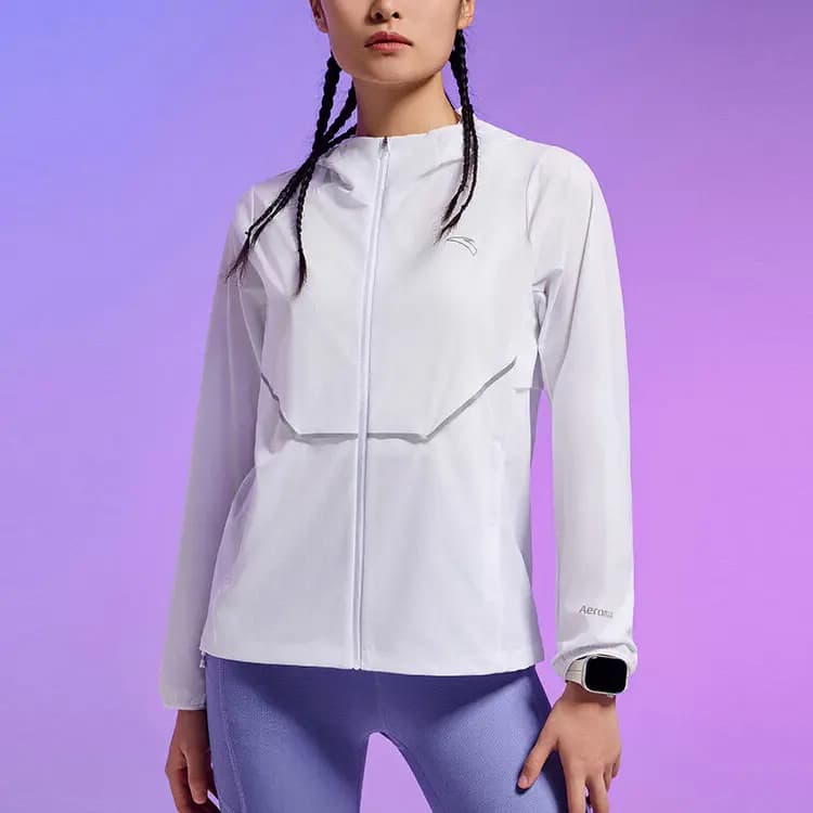 ANTA Running Collection Trench Coats Women's White 3