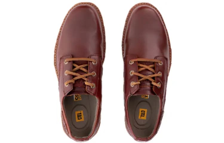 CAT Men's Casual Shoes Men Low-Top Brown Red 3