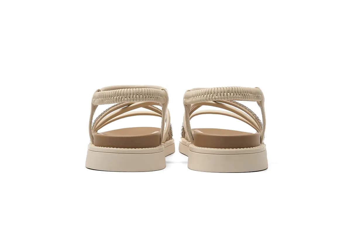HLA French Roman Sandals Flat Lace-Up With Skirt Beach Shoes Women's 12