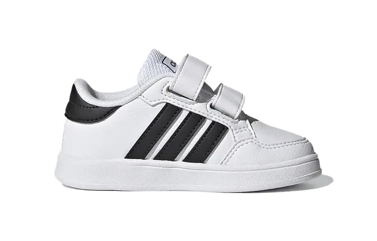 Adidas Neo Breaknet Low Top Skateboard Shoes White Black Infant And Toddler 2