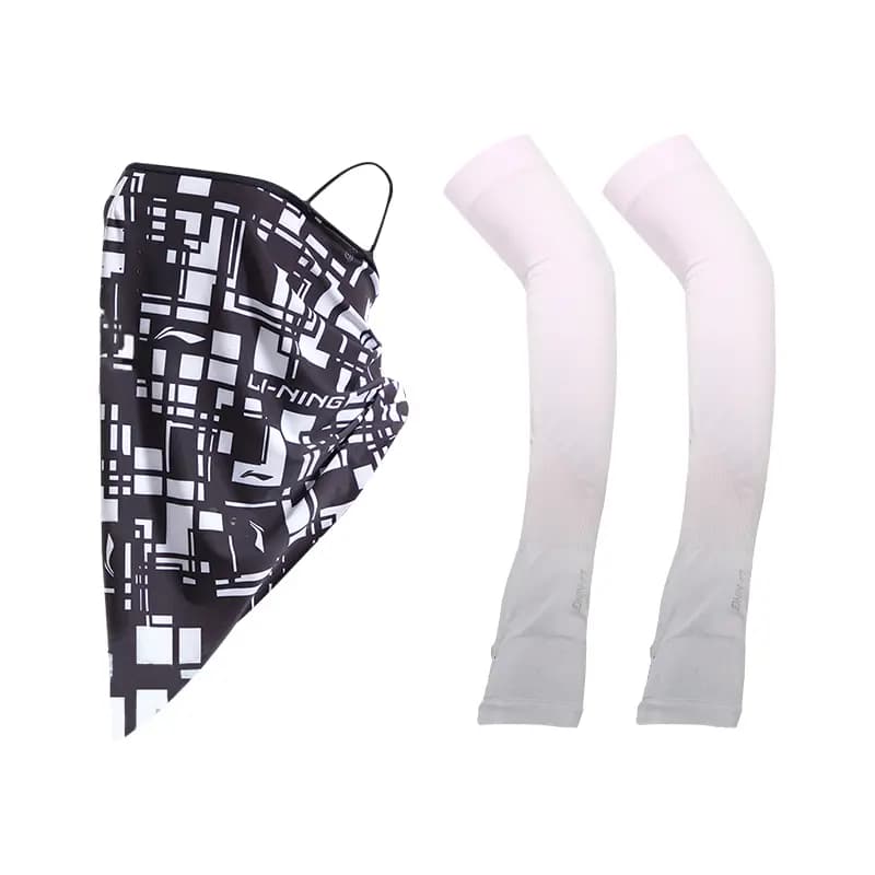 LiNing Ice Silk Sun Protection UV Cool Arm Sleeves Extended Sun Protection Sleeve Covers Unisex Cool Skin Sun Protection Series 3