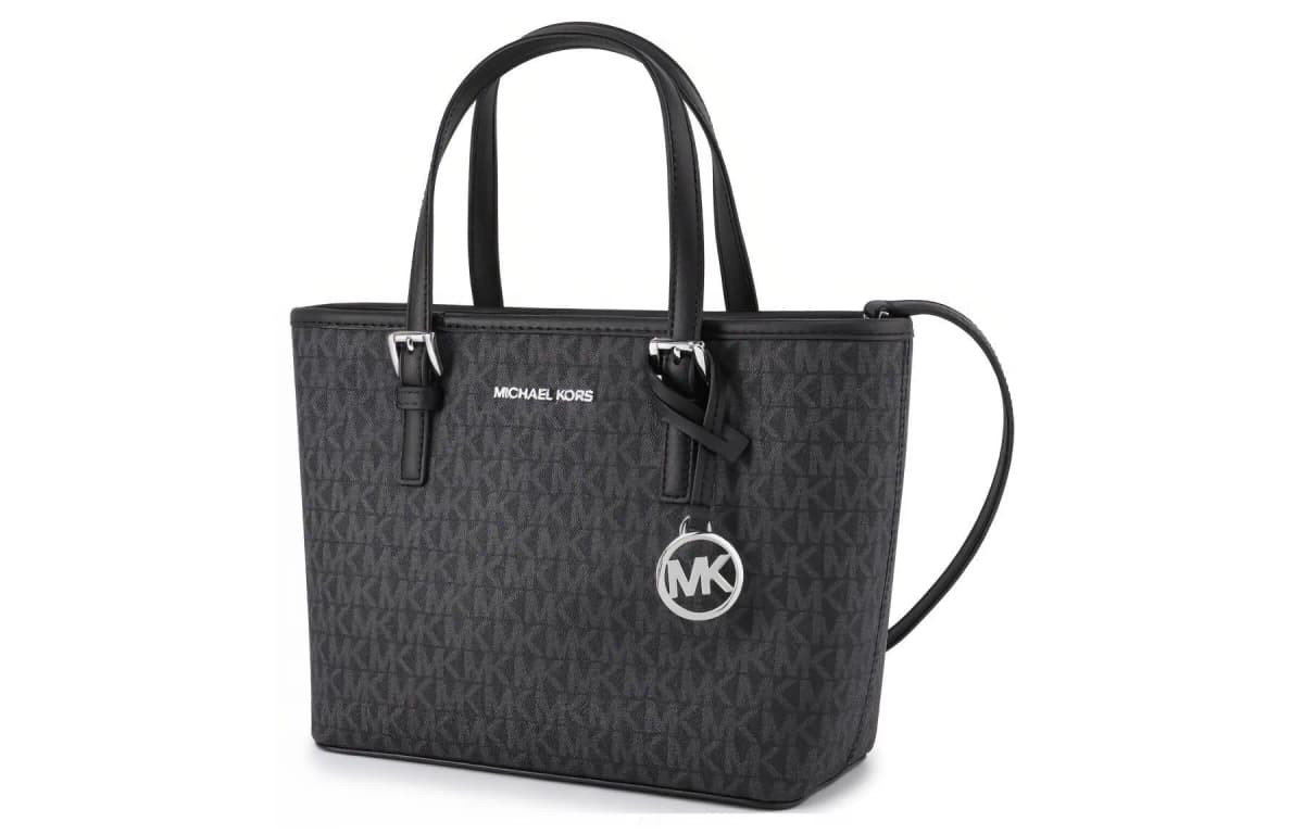 MICHAEL KORS Jet Set PVC Çanta Qadın Qara 4
