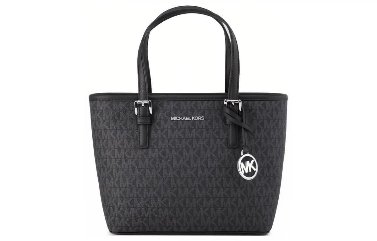 MICHAEL KORS Jet Set PVC Çanta Qadın Qara