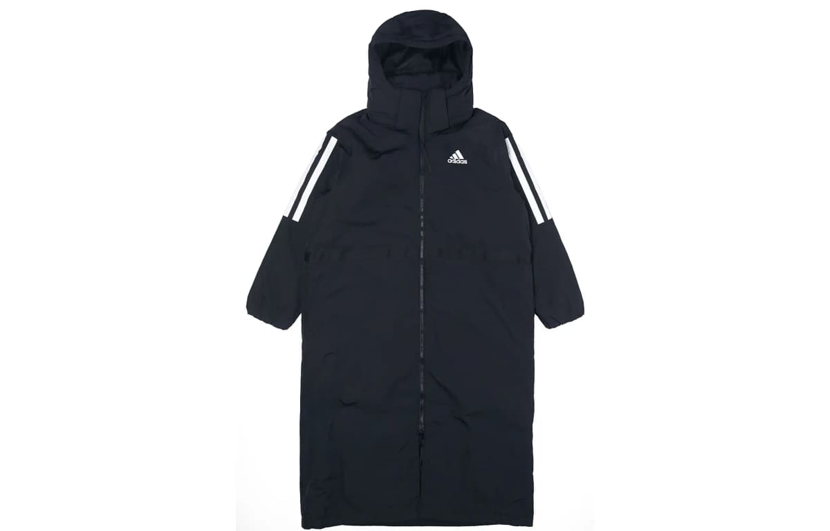 adidas Terrex Windproof Warm Hooded Casual Sports Long Puffer Jacket Winter Women's Black