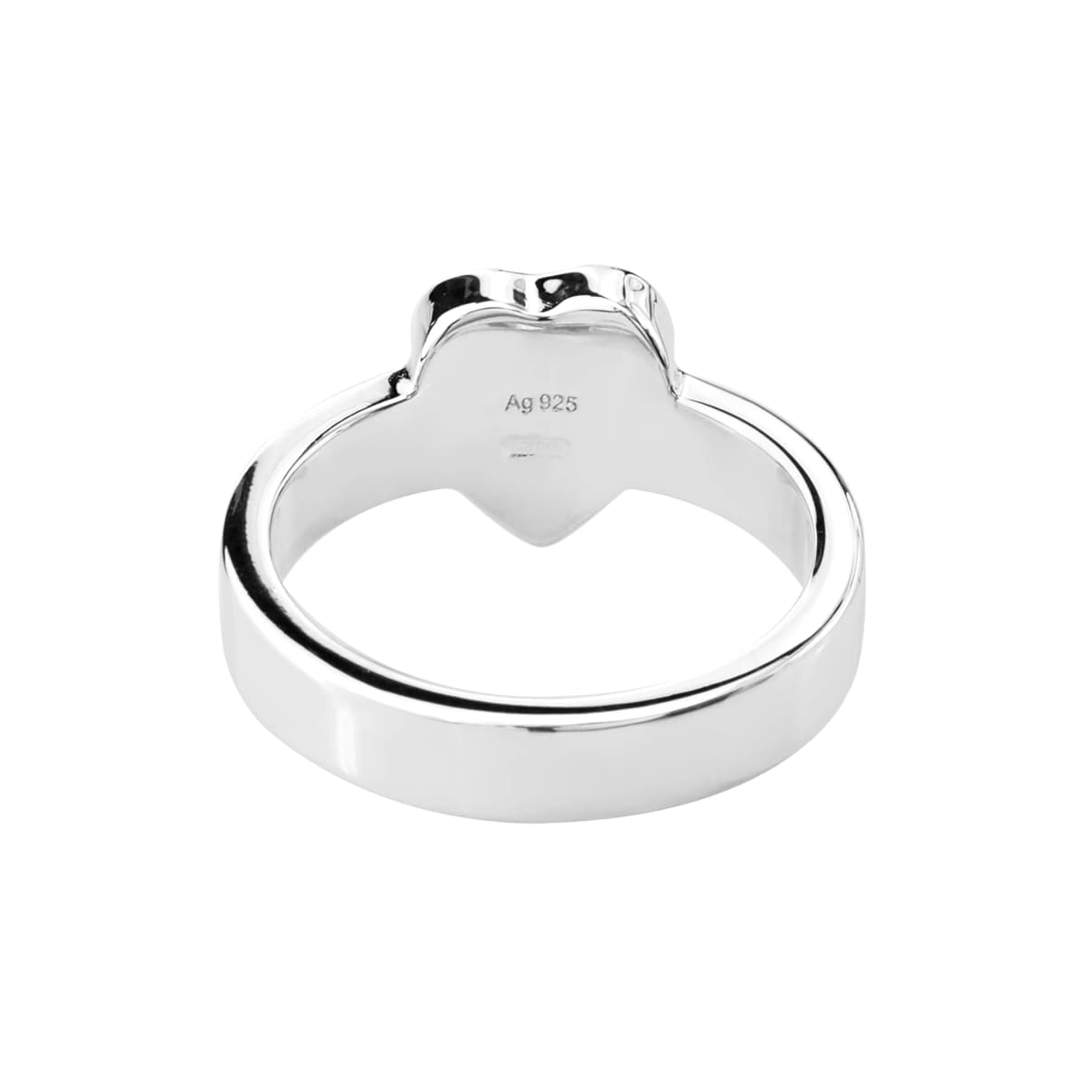 GUCCI Sterling Silver Trademark Heart Ring 3