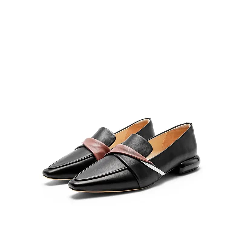 NINE WEST Sheep Leather Fashion Versatile Lightweight Comfortable Wear-Resistant Flat Slip-Resistant Classic Trendy Casual Shoes Women's 2