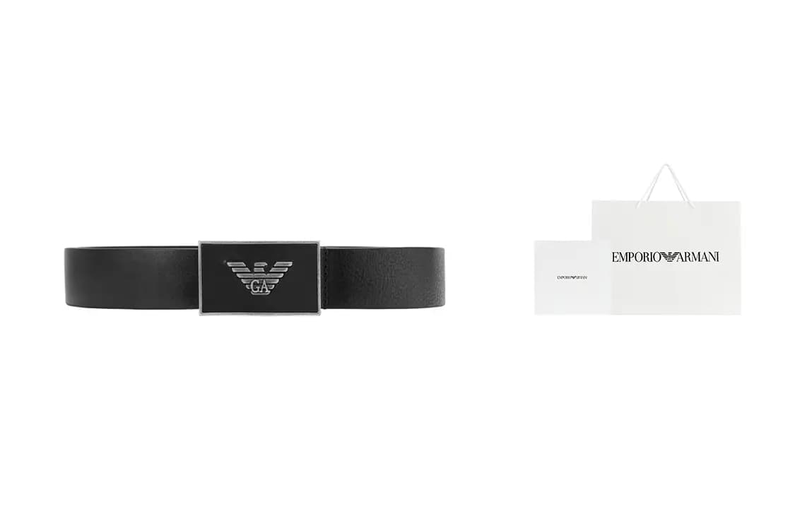 EMPORIO ARMANI Logo Plaque Belt 5
