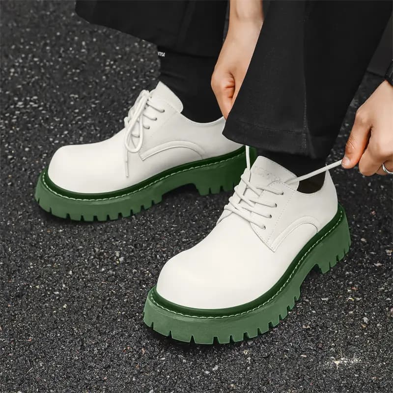 V ZERO FIVE Microfiber Height-Increasing Wear-Resistant Fashion Casual Shoes Men's 4