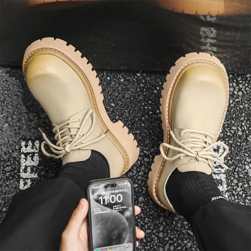 V ZERO FIVE Microfiber Height-Increasing Wear-Resistant Fashion Casual Shoes Men's 14