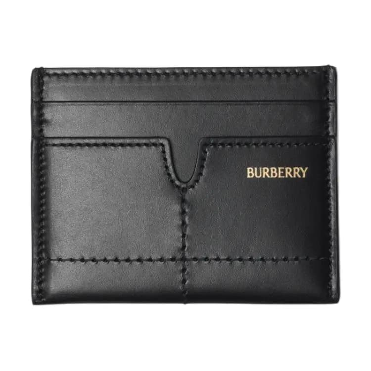 Burberry Calfskin Kişi Kart Qabı Qara