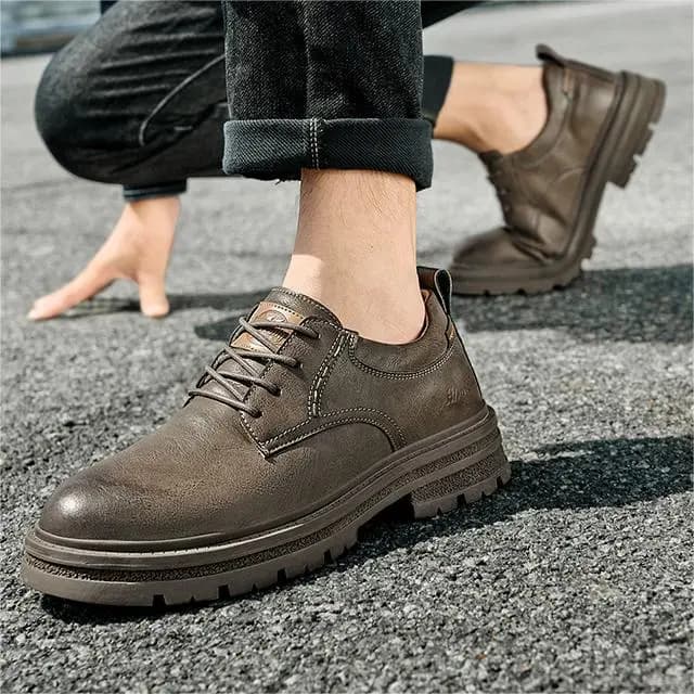 HLA Synthetic Leather Vintage Casual Work Shoes Men's 8
