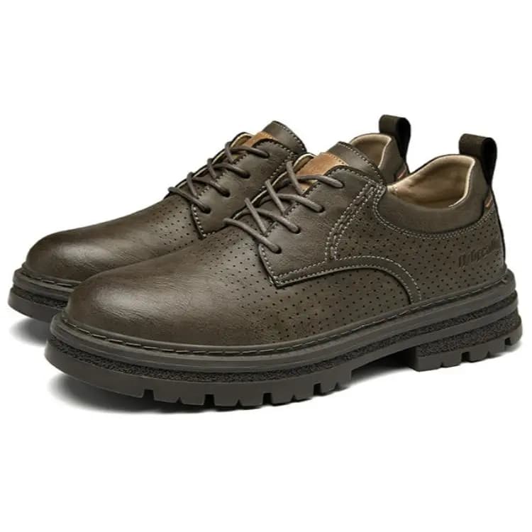 HLA Synthetic Leather Vintage Casual Work Shoes Men's 4