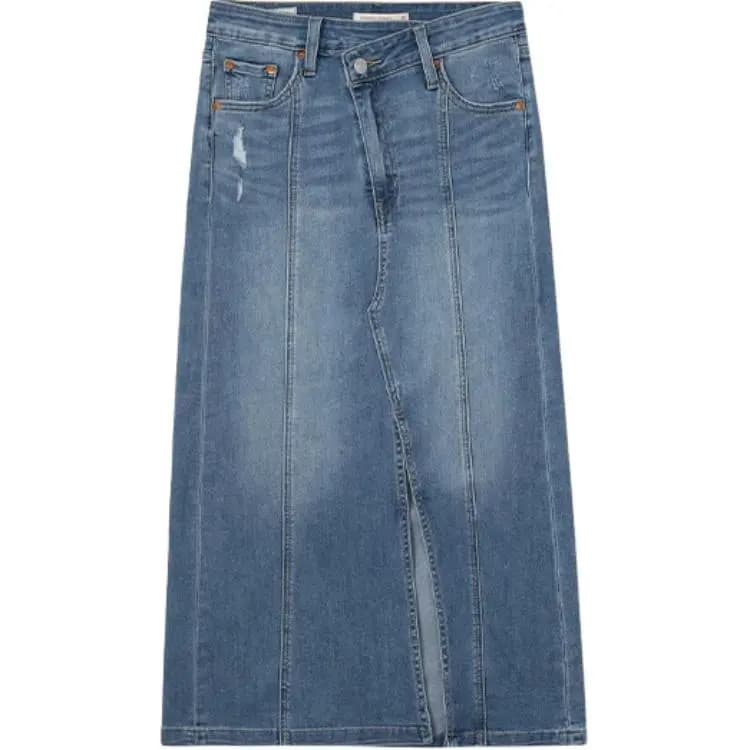 Levi's Qadın Denim Midi Ətək Mavi