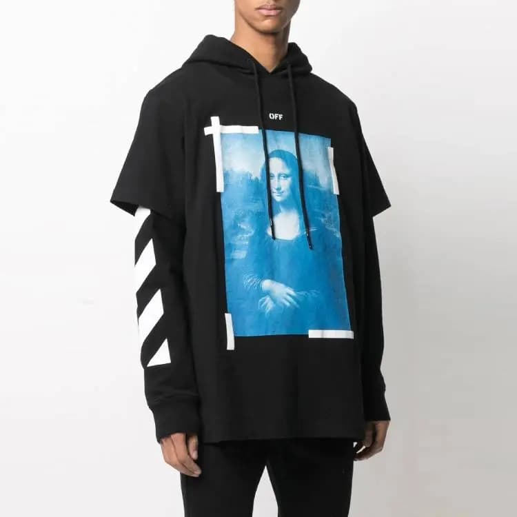 OFF-WHITE SS21 Mona Lisa Hudi Kişi Qara 4