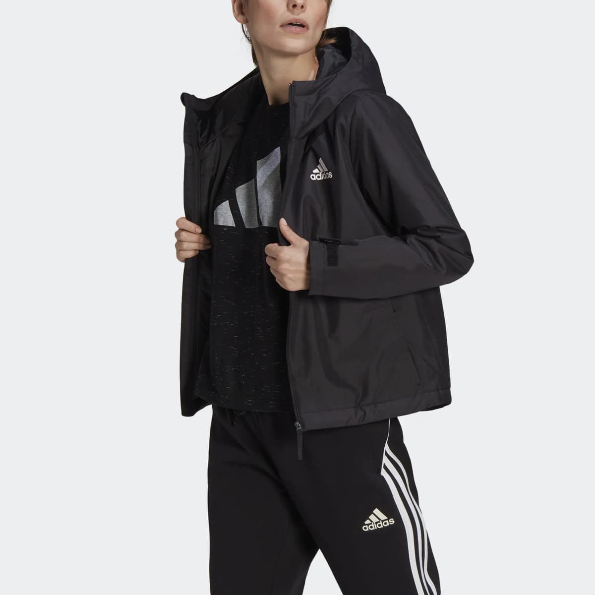 Adidas Qadın Puffer Pencəyi Qara 4